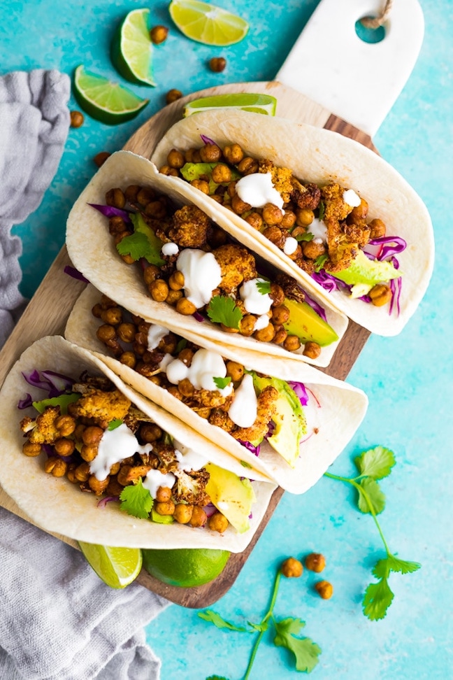Air Fryer Chickpea Tacos 