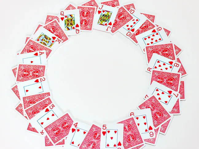 Make a playing card wreath