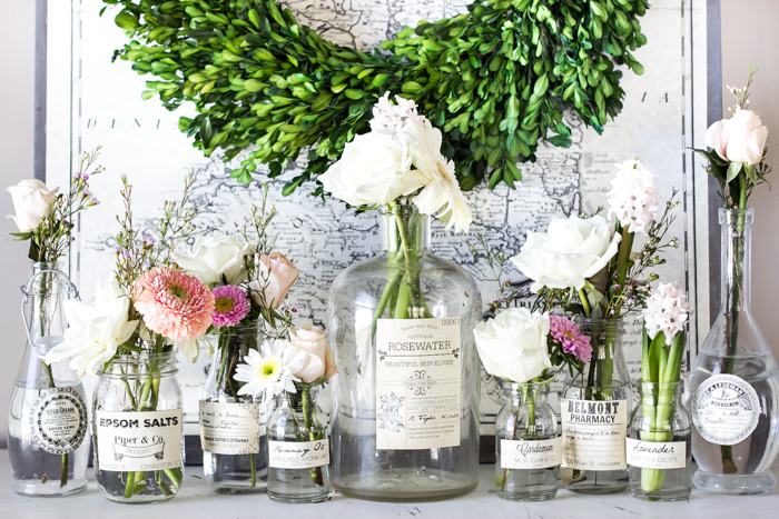 Spring Floral Apothecary Jars