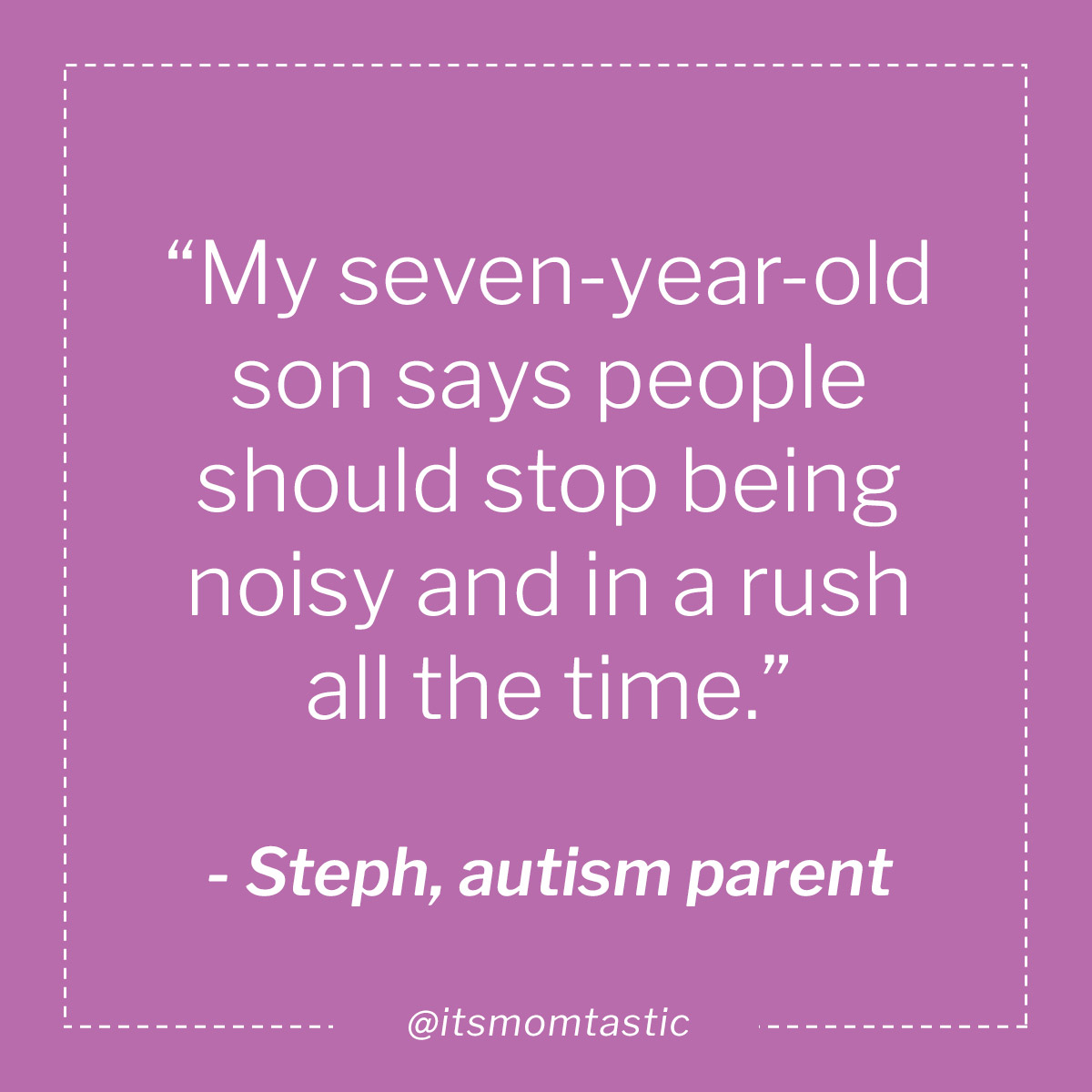 Steph, autism parent