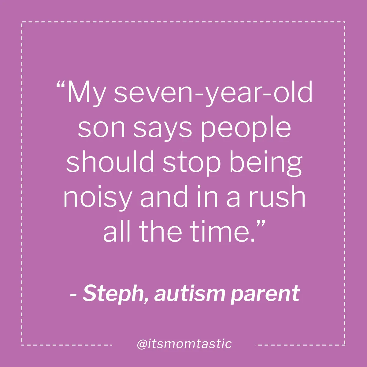 Steph, autism parent