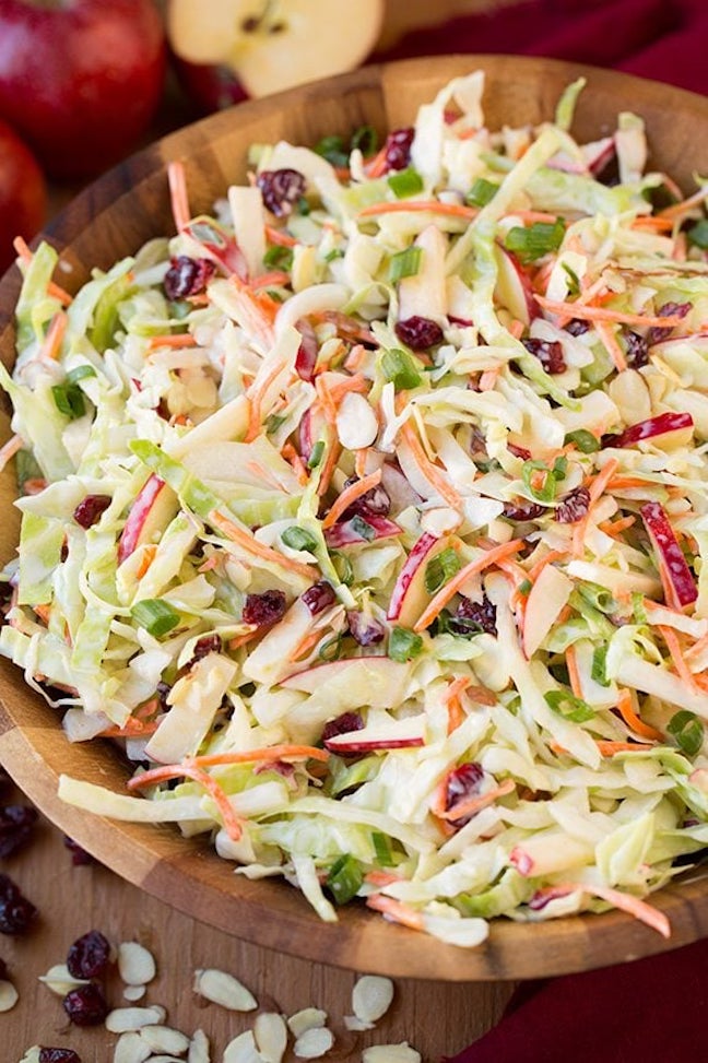 Apple Cranberry Almond Coleslaw