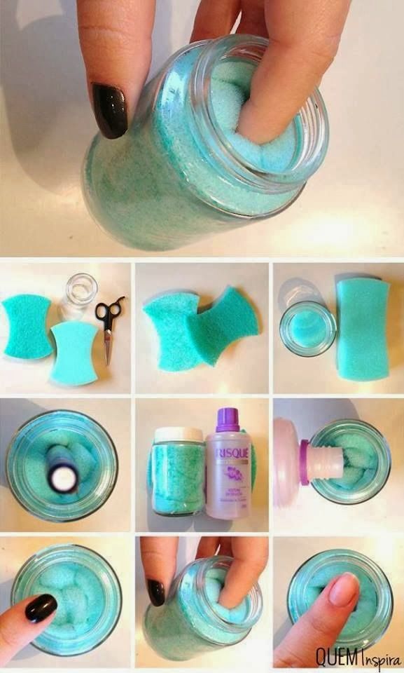 Make a DIY Nail Polish Remover Jar