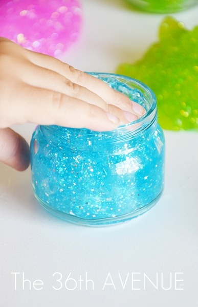 Make Fun Glitter Slime Jars