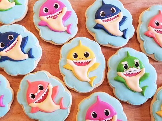 Cute Baby Shark Cookies