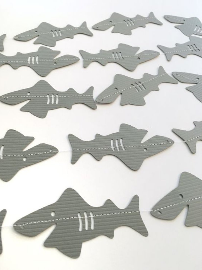Baby Shark Paper Garland