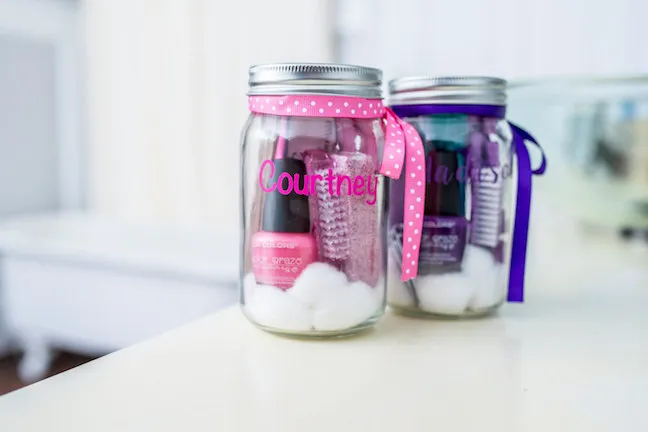 Customized Pedicure in a Jar Favors