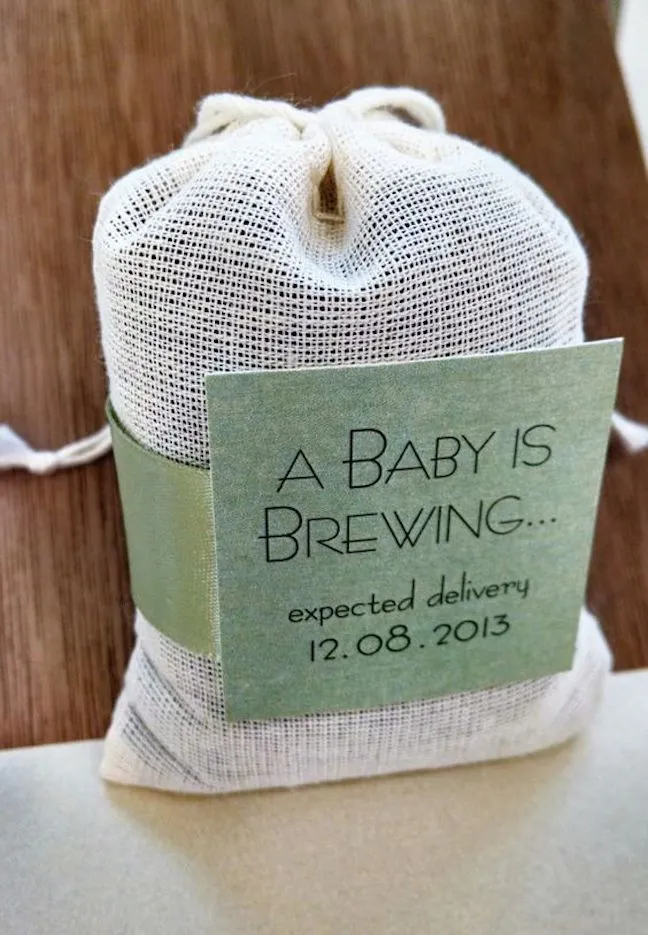 8 Baby Shower Tea Favors, Baby Shower Tea Bag Favors, a Baby is