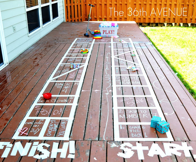 Outdoor Game Board & Giant Dice