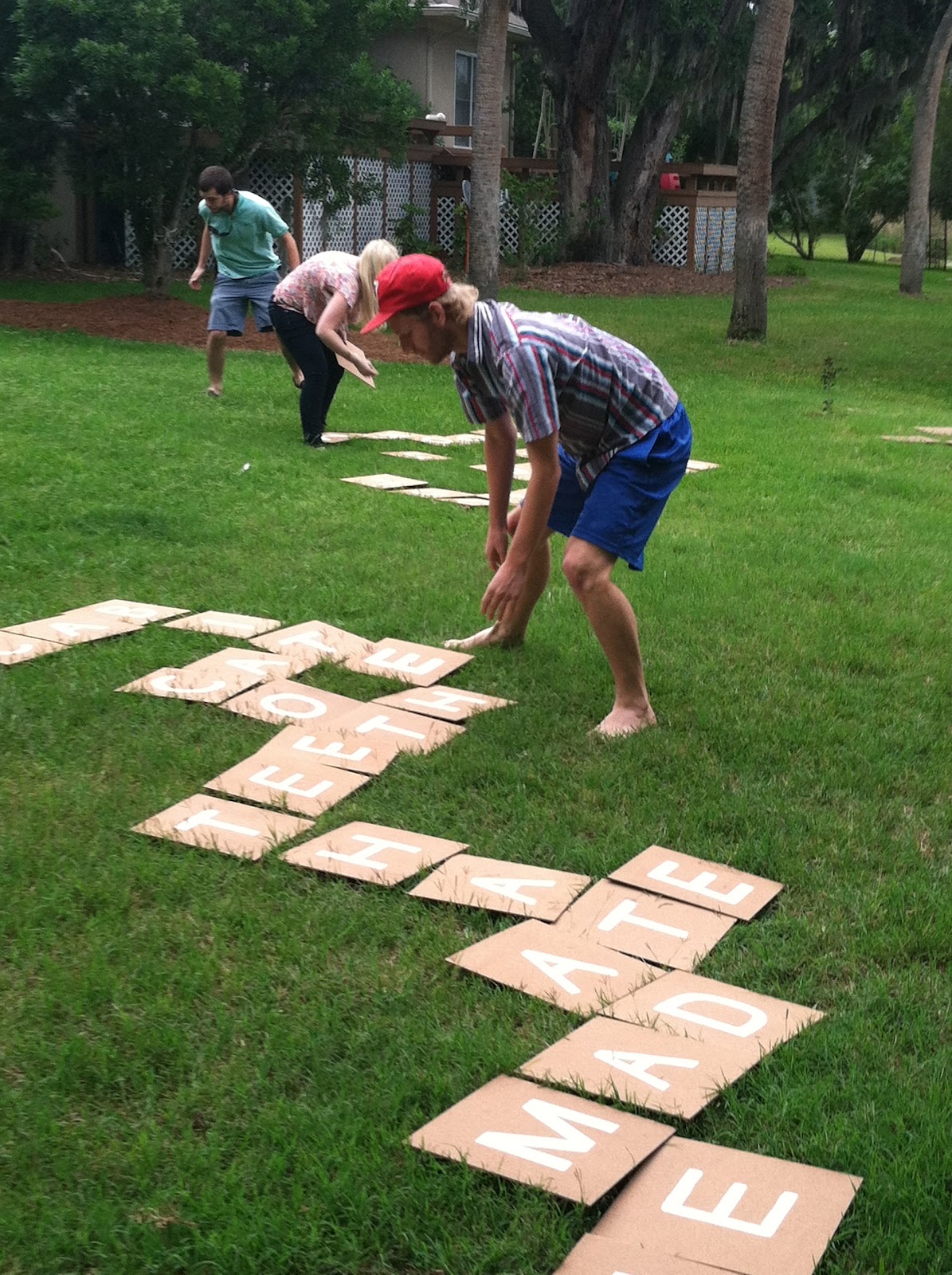 DIY Giant Backyard Scrabble