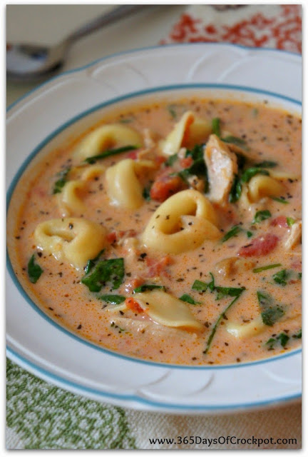 Tortellini Spinach and Chicken Soup