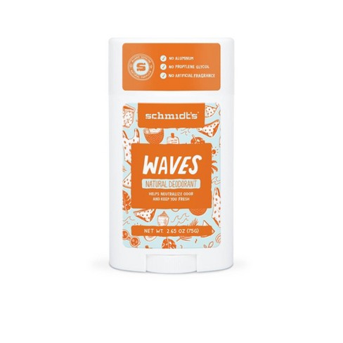 Schmidt's Waves Aluminum-Free Natural Deodorant Stick 