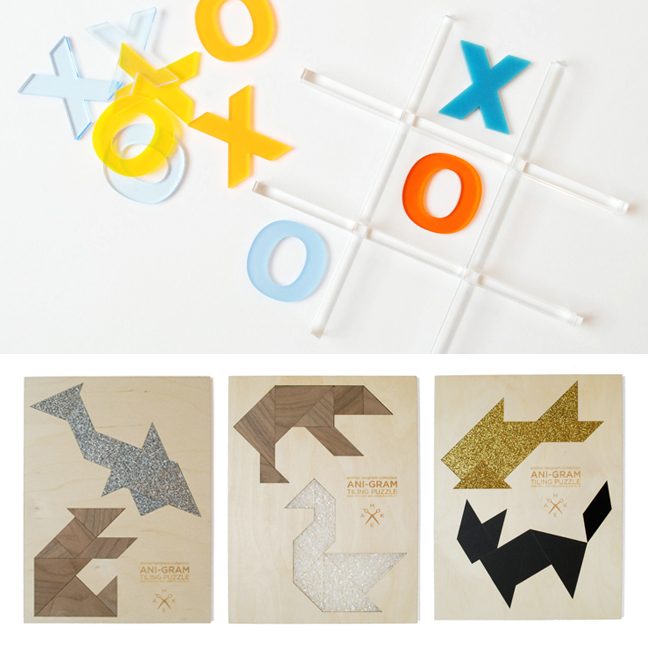 Laser Cut Travel Tic Tac Toe Set and Puzzles from MakeATX