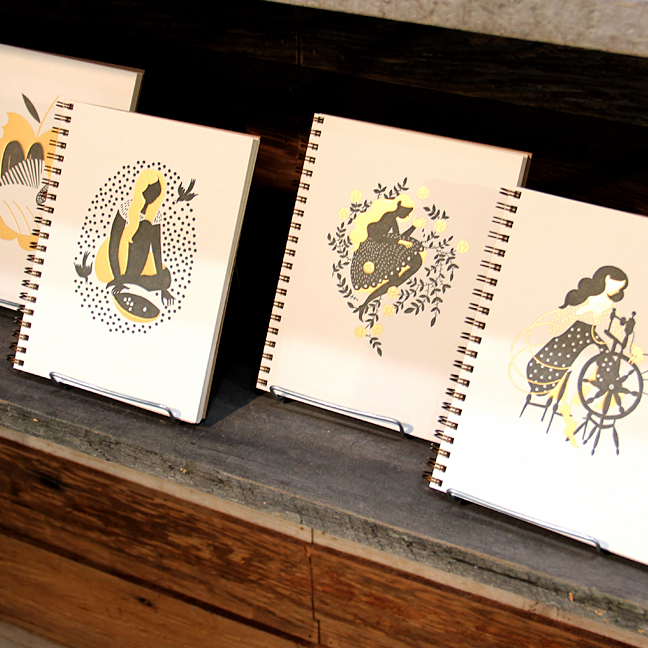 Illustrated Notebooks from Bison Bookbinding & Letterpress