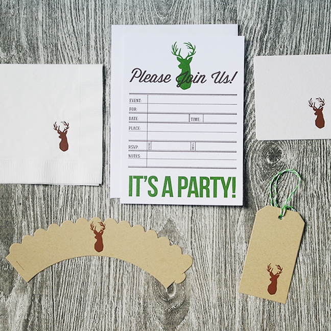 Woodland Themed Party Goods from F As In Frank Paper Goods