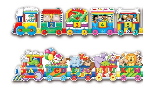 Learning Journey Giant ABC & 123 Train Floor Puzzle