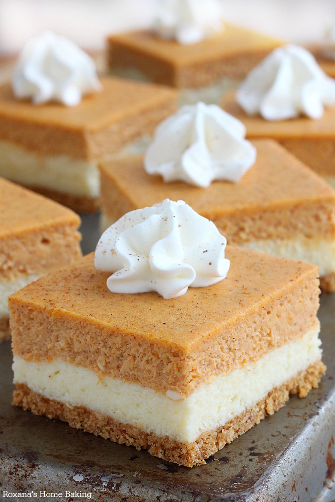 Pumpkin Cheesecake Bars