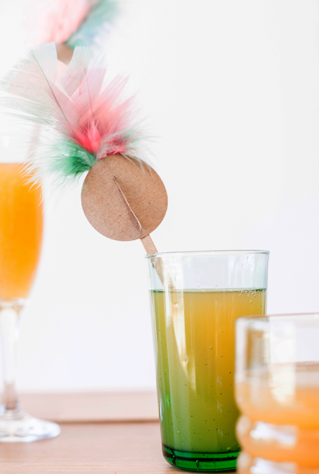 Fancy Feather Drink Stirrers