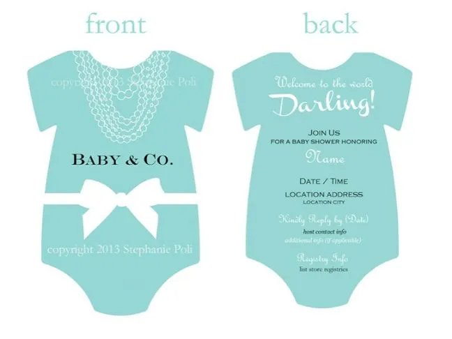 Breakfast at tiffany's baby shower best sale invitations