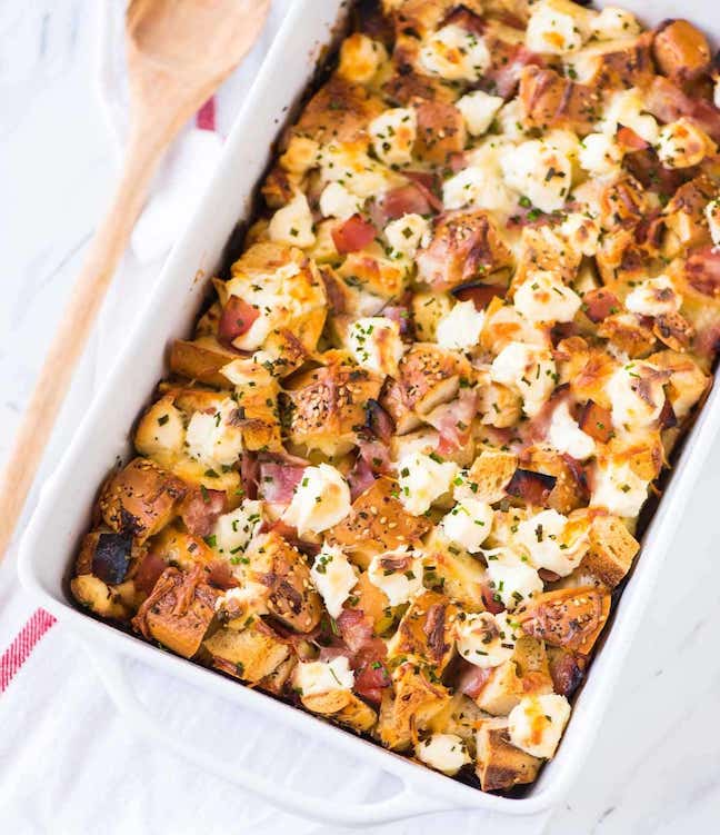 Make-Ahead Everything Bagel Casserole