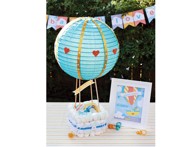 Hot Air Balloon Diaper Cake