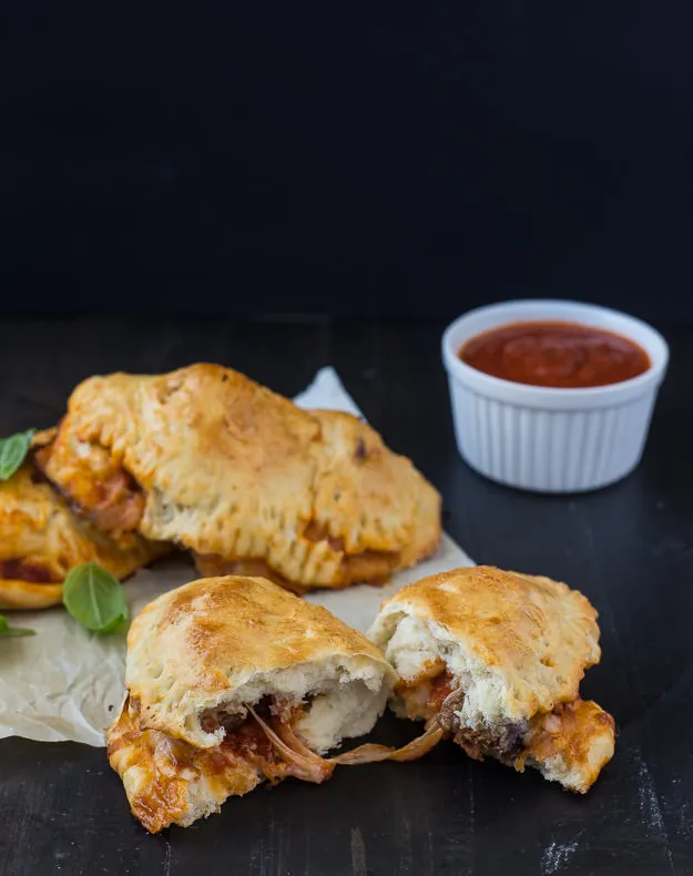 Cheesy Meatball Calzone