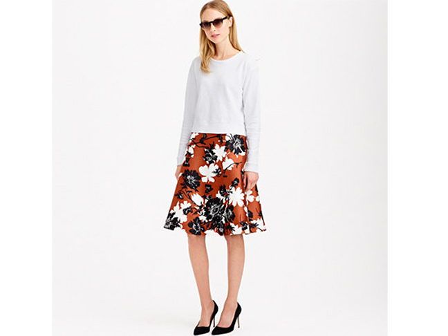 Collection ochre floral skirt