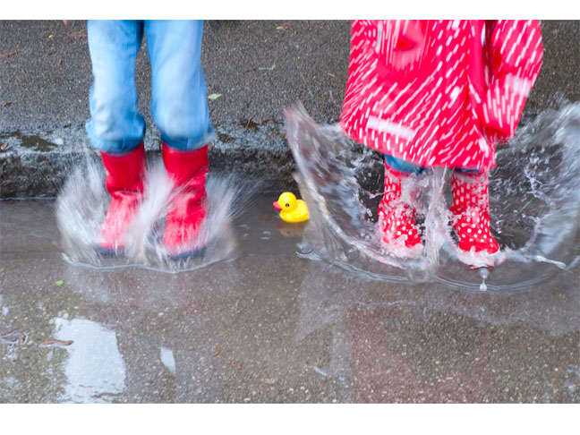 Jumping in puddles