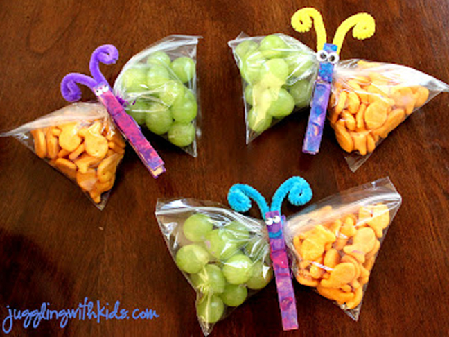 Fancy Up Snacks with Homemade Butterfly Clips