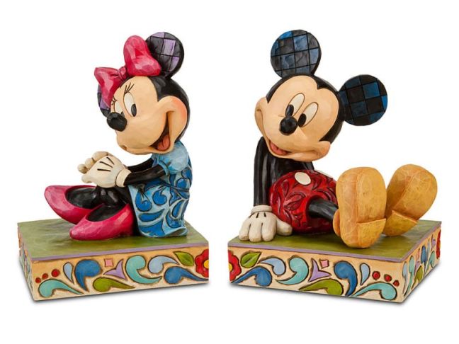 Jim Shore Mickey and Minnie Bookends