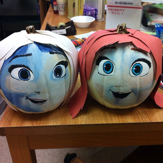 Paint and Construction Paper Anna and Elsa