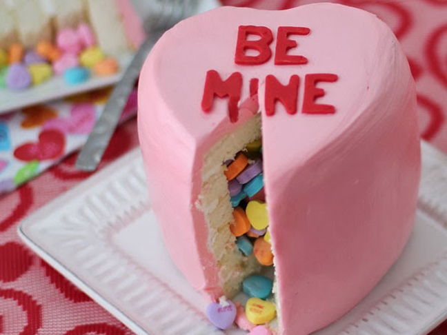 Heart Pinata Cake