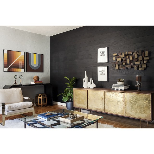 Charcoal Wood Wall