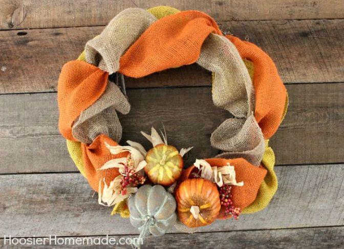 Candy Corn Colors Wreath