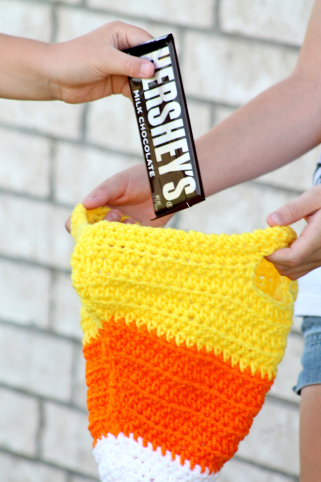 Candy Corn Crochet Bag