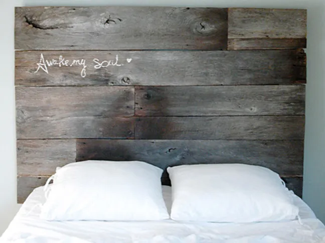 Salvaged Barn Wood Headboard