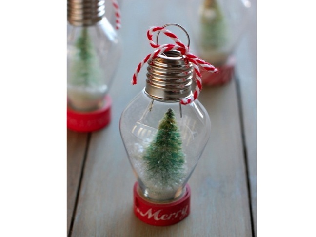DIY Mini Globe Light Bulb Ornaments