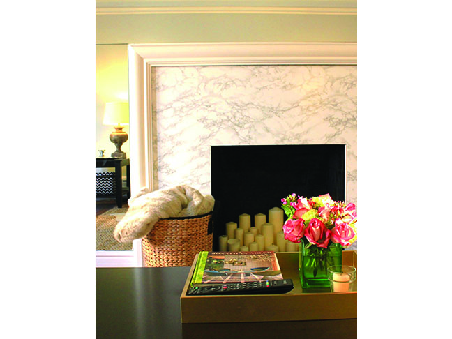 Faux Marble Mantel