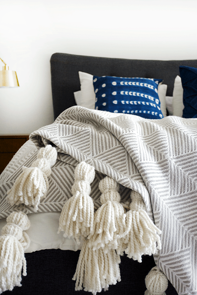 DIY Giant Tassel Throw Blanket