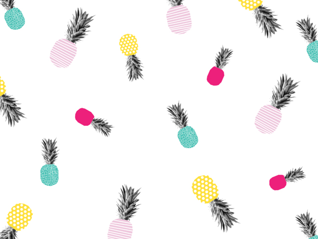 DesignLoveFest Pineapples Wallpaper