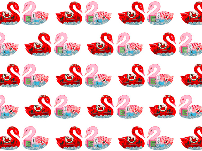 Repeat-X Repeat-Y Swan Wallpaper