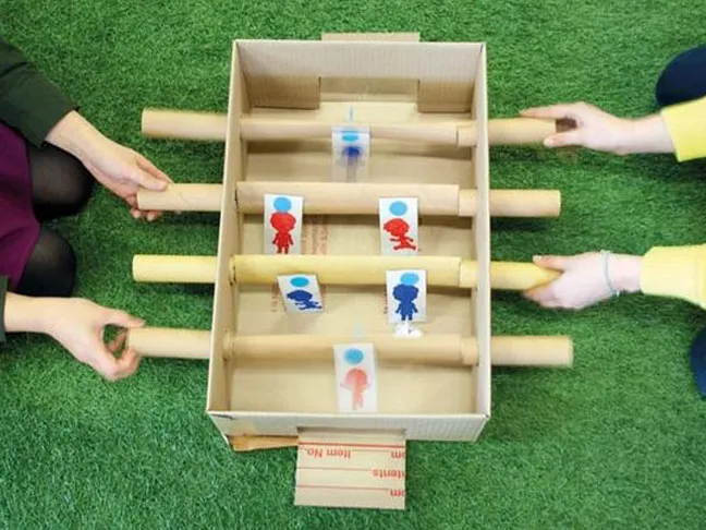 Cardboard Foosball Table