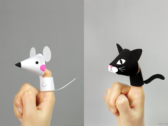 Paper Animal Finger Puppets