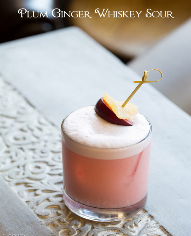 Plum Ginger Whiskey Sour