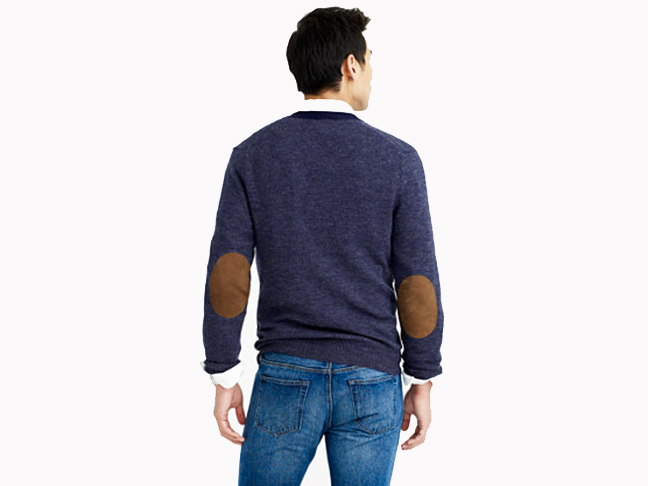 Merino Elbow Patch Cardigan from J.Crew