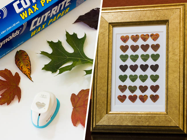 DIY Fall Leaf Punch Art