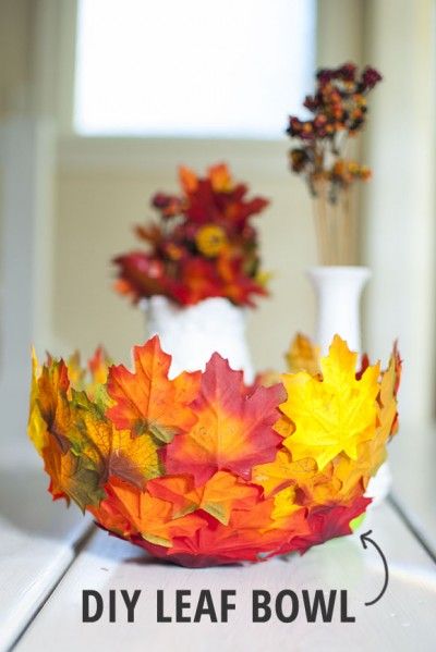 DIY Fall Leaf Bowl