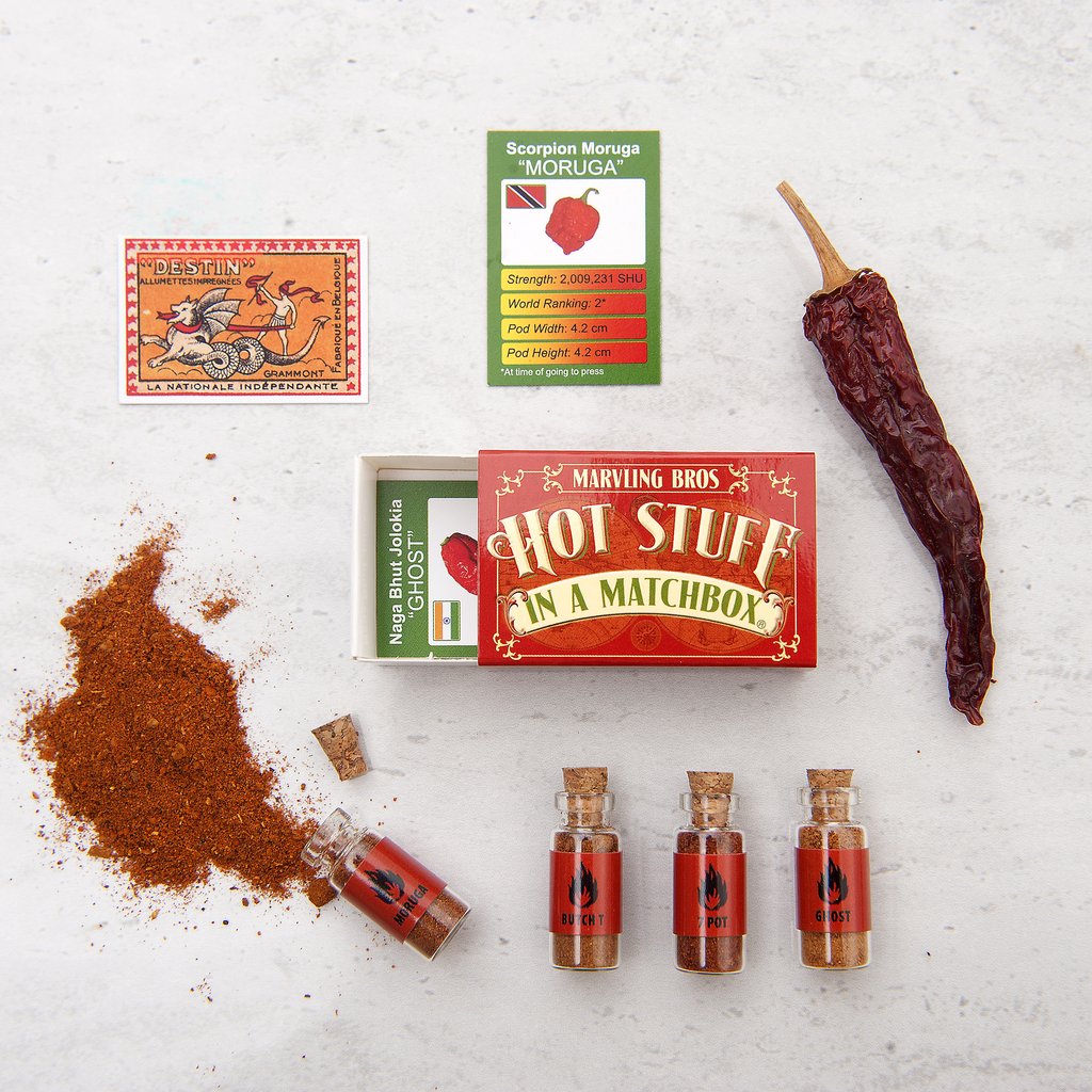 6. World’s Hottest Chilli Powders in a Matchbox