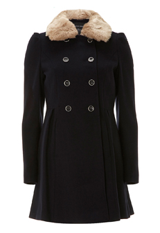 Dorothy Perkins Faux Fur Collar Coat