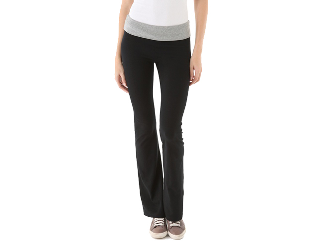 SOLOW Contrast Fold-Over Pants